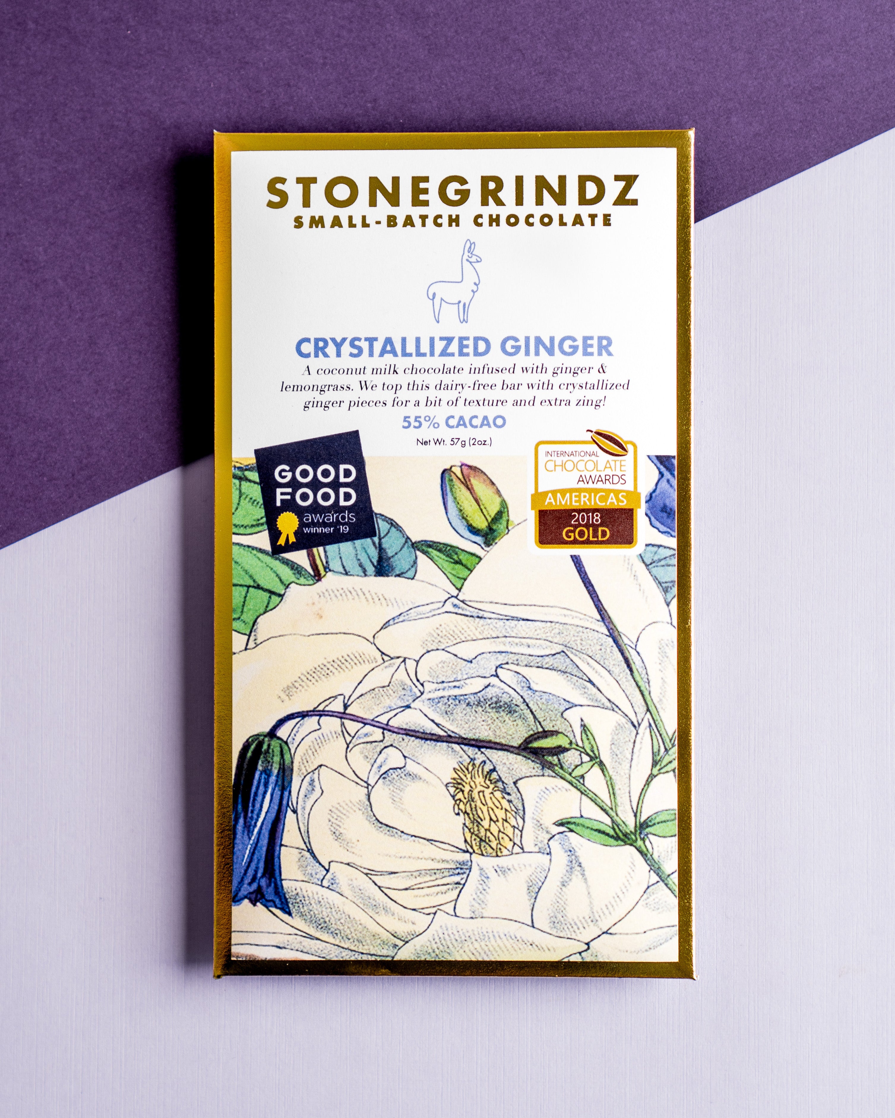 Crystallized Ginger 55% – StoneGrindzChocolate