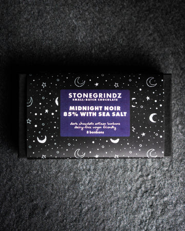 85% Midnight Noir & Maldon Sea Salt Truffles 8 Pack *MIDNIGHT ELEGANCE LIMITED RELEASE*