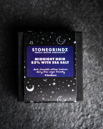 85% Midnight Noir & Maldon Sea Salt Truffles 4 Pack *MIDNIGHT ELEGANCE LIMITED RELEASE*