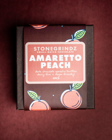 Amaretto Peach Dark Chocolate Ganache Truffles 4 Pack *LITTLE ITALY FLAVOR RELEASE*