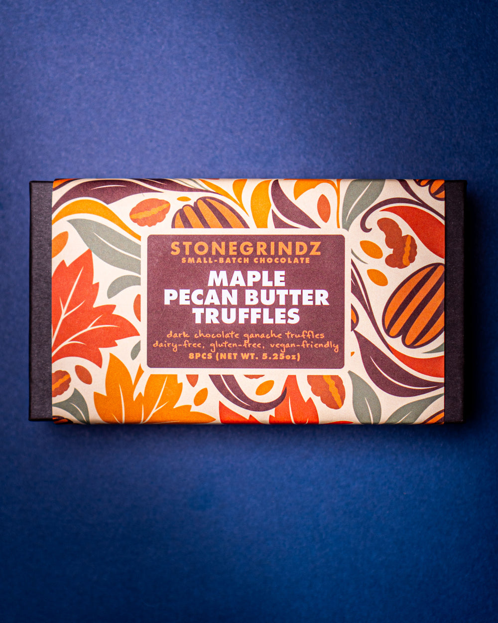 Maple Pecan Butter Dark Chocolate Ganache Truffles