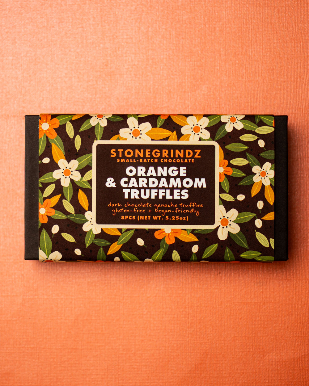 Orange & Cardamom Dark Chocolate Truffles