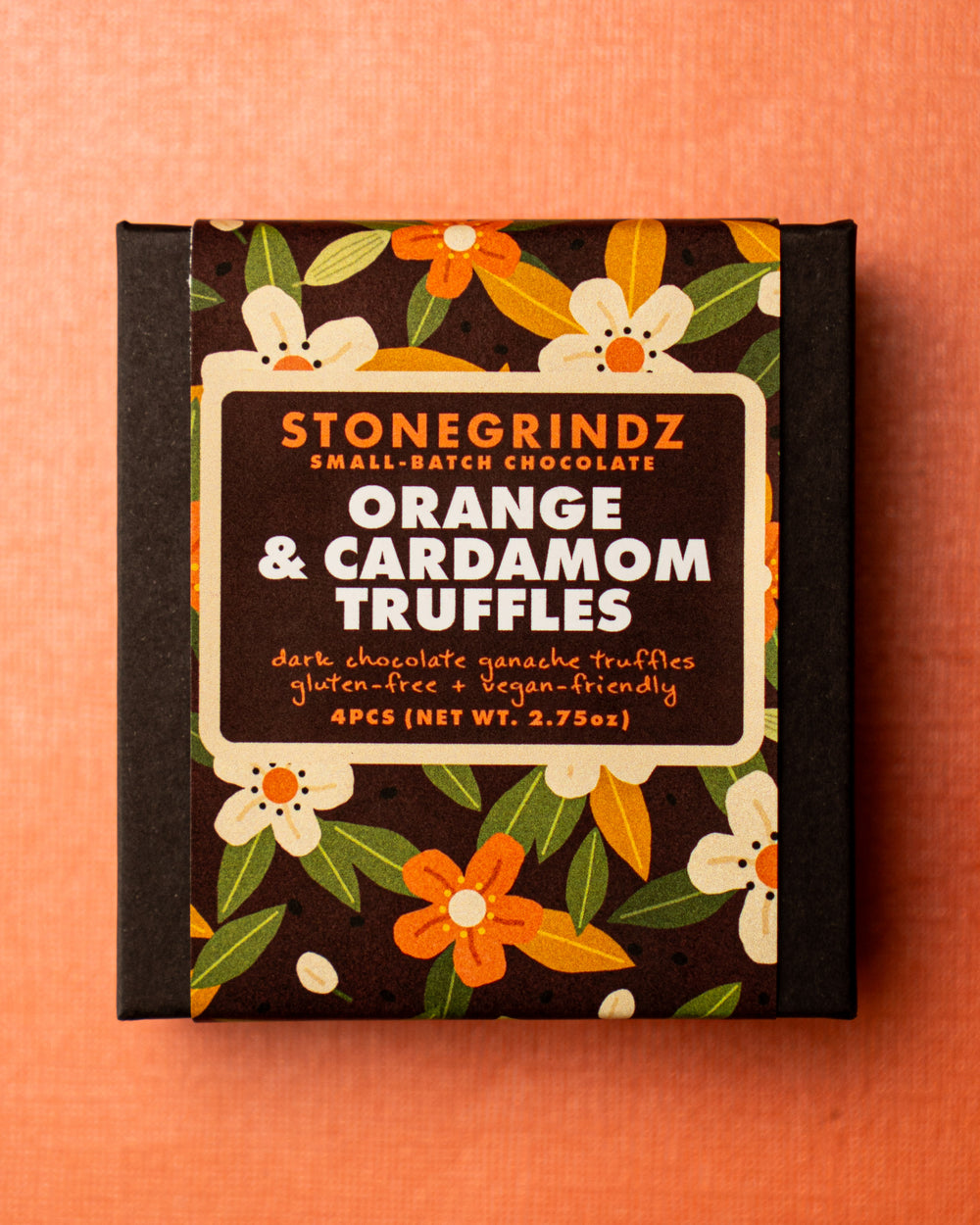 Orange & Cardamom Dark Chocolate Truffles