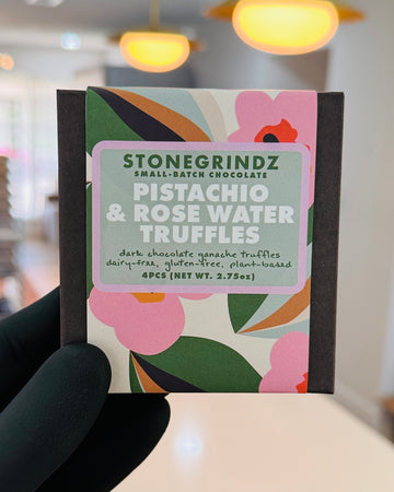 Pistachio & Rose Water Dark Chocolate Truffles 4 Pack *TASTE OF LOVE LIMITED RELEASE*