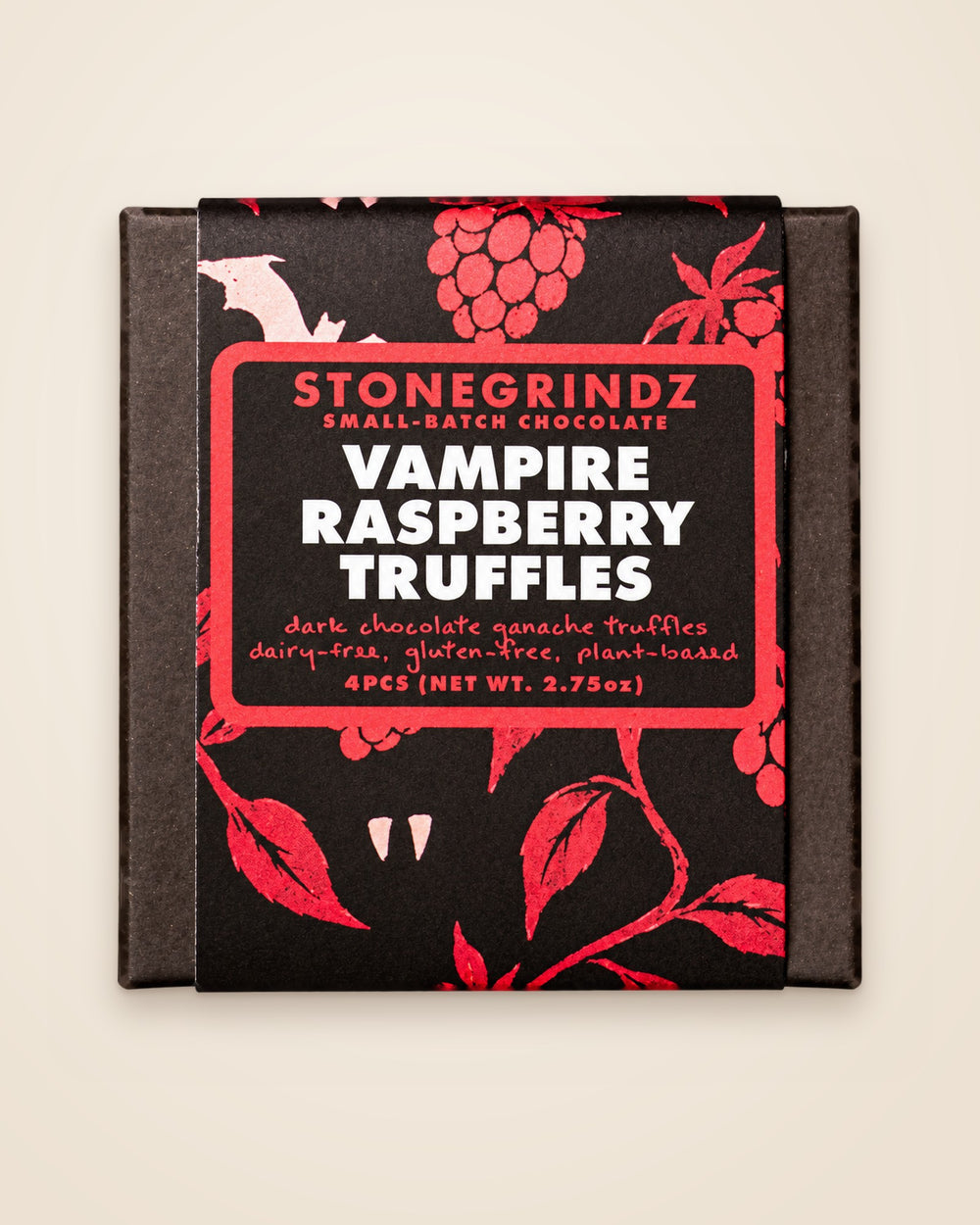 Vampire Raspberry Truffles, box of 4