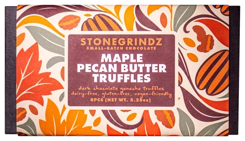 Maple Pecan Butter Dark Chocolate Ganache Truffles