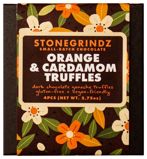 Orange & Cardamom Dark Chocolate Truffles